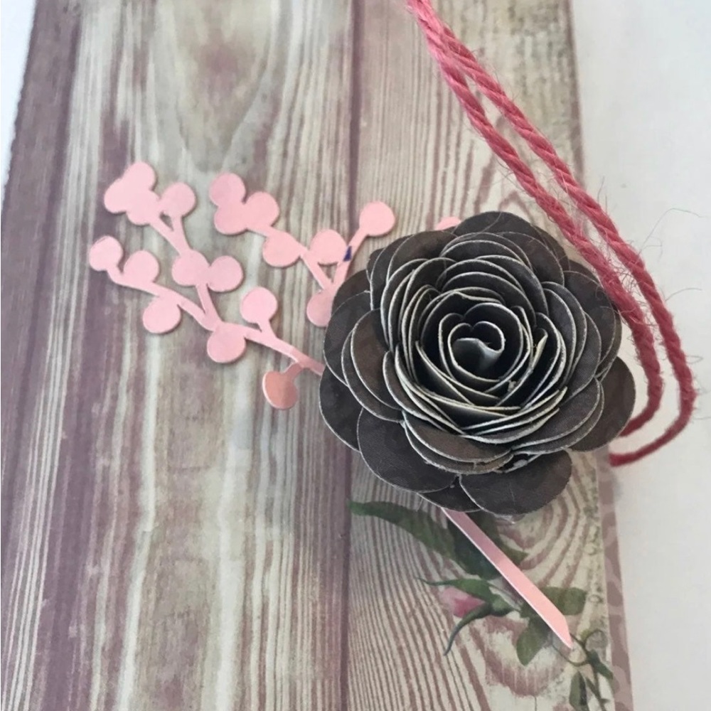 25 Pcs Mini Floral Journal Pink Flowers Roses